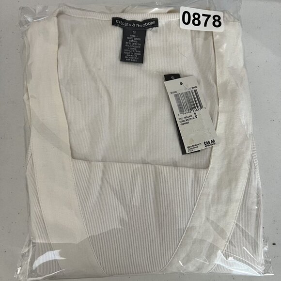 NWT Chelsea & Theodore Womens S Linen Babydoll Dress Sleeveless Pockets Beachy - Picture 16 of 16